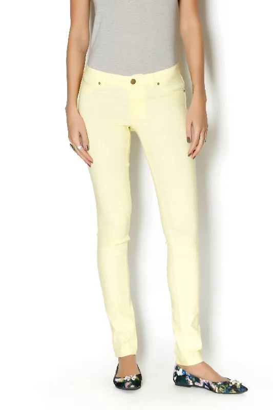 Neon Jegging Pant In Neon Yellow Relaxed High-Waist Trousers