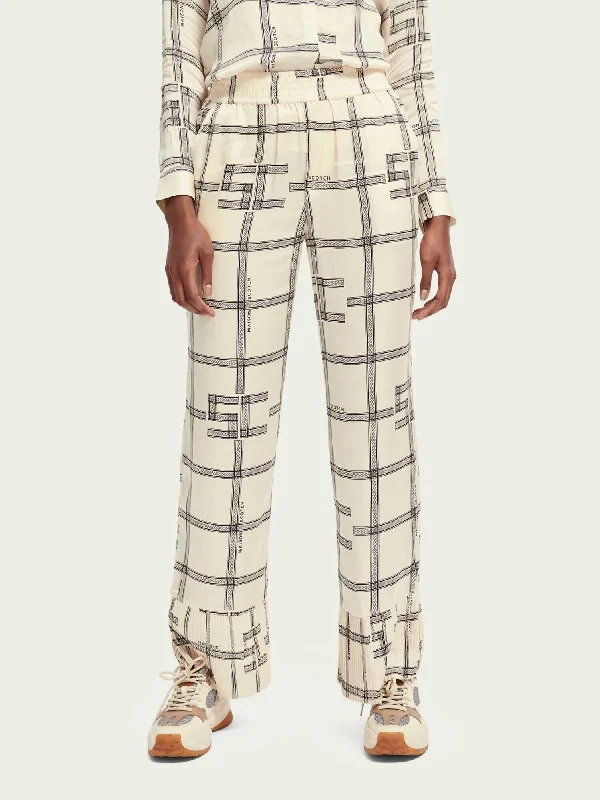 Pajama Pant W/ Print In Wdile Stylish Slim Trousers
