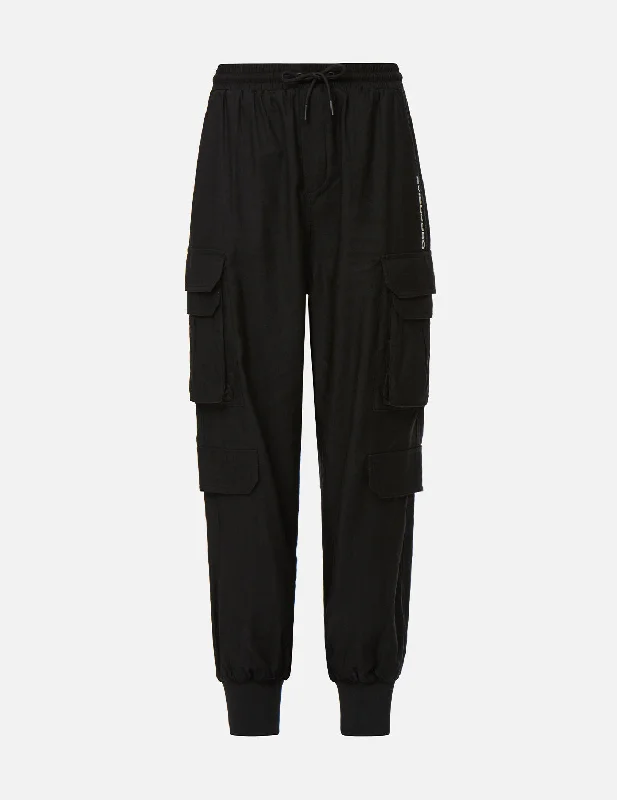 Seagull Badge Cargo Jogger Pants Trendy Palazzo Pants