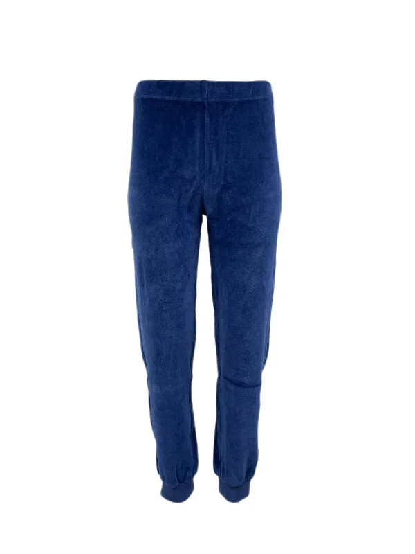 SUZIE KONDI Women's Navy Velour Slim Track Pants #SK1908 NWT Classic Chino Pants
