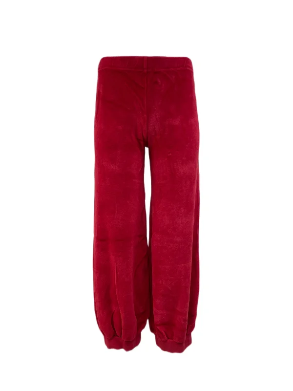 SUZIE KONDI Women's Red Velour Harem Pants #100 NWT Formal Dress Pants