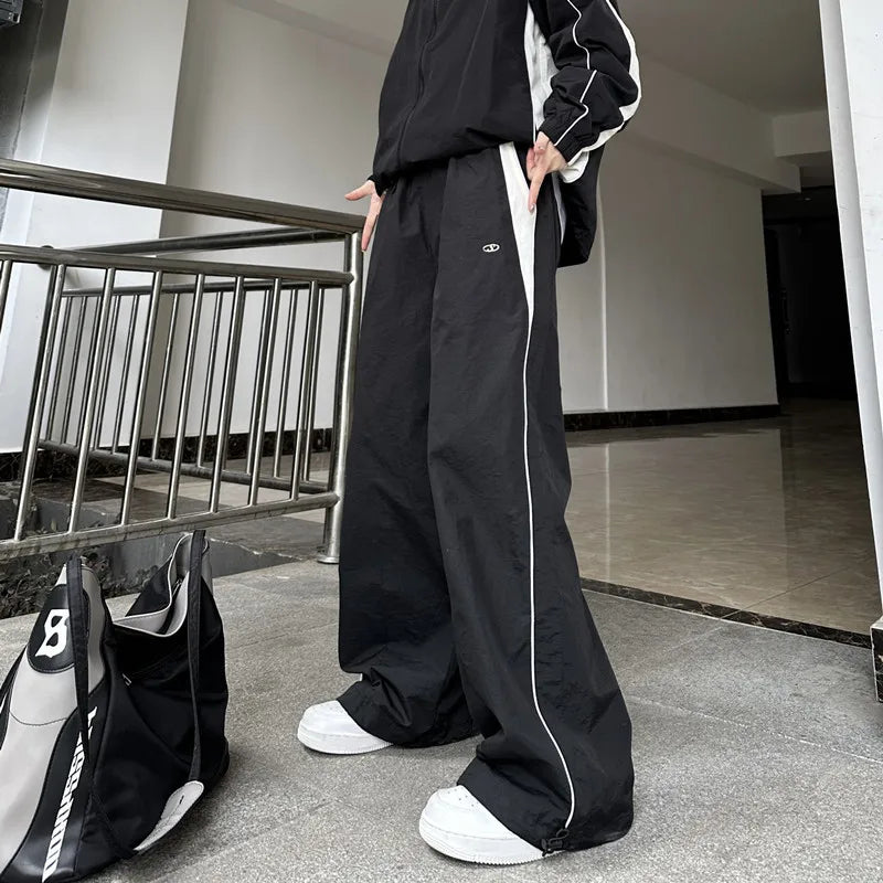 Women Casual Joggers Pants Fashion Streetwear Oversized Sports Wide Leg Pants Casual Plaid Pants Women Casual Joggers Pants Fashion Streetwear Oversized Sports Wide Leg Pants Casual Plaid Pants