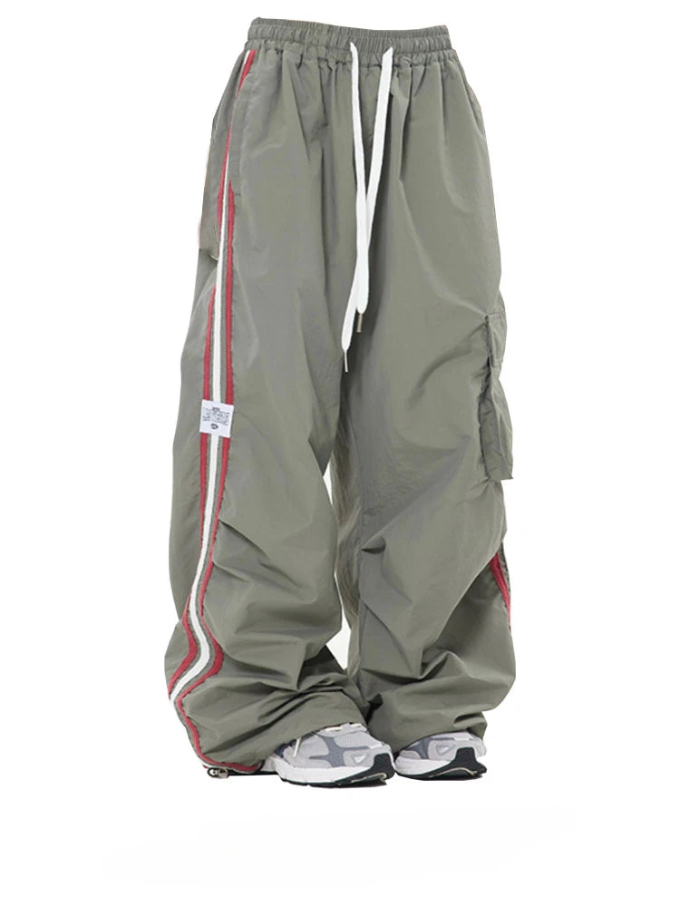 Y2K Women Streetwear Techwear Vintage Cargo Korean Oversized Parachute Pants Trendy Tapered Pants Y2K Women Streetwear Techwear Vintage Cargo Korean Oversized Parachute Pants Trendy Tapered Pants