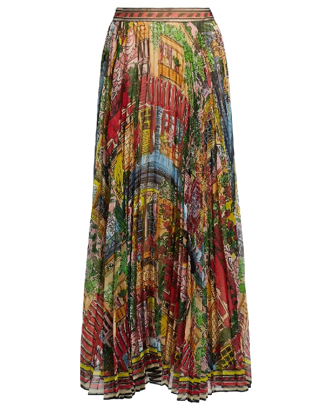 Vacation Dreams Katz Pleated Maxi Skirt pencil skirt chic
