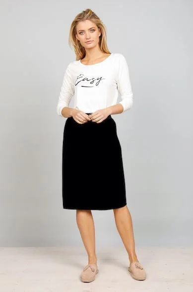 Brave+True Childer Skirt Black velvet skirt luxurious