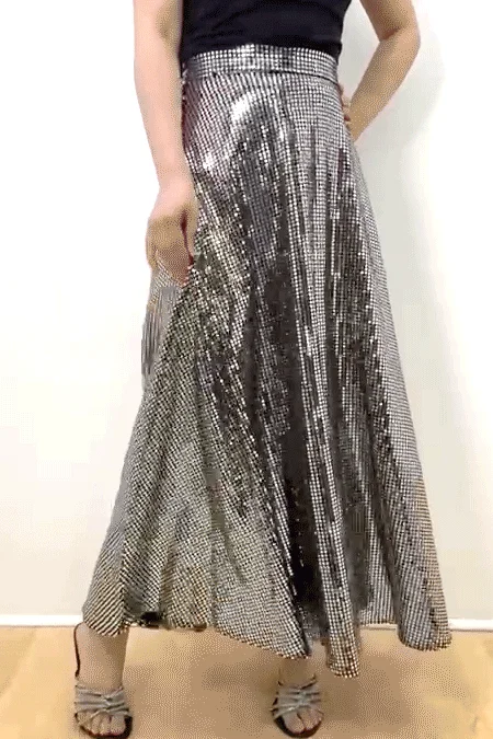 C3378 SKIRT (XL, XXL, XXXL) chiffon skirt floaty