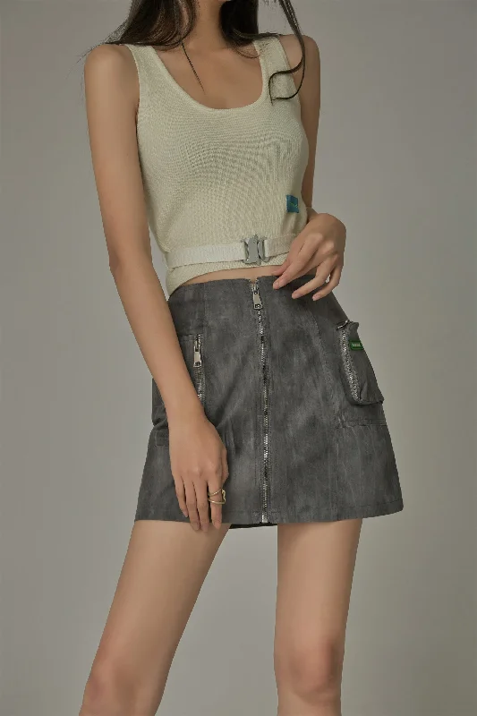 I Shine When It Is My Time Pocket Skirt corduroy skirt cozy