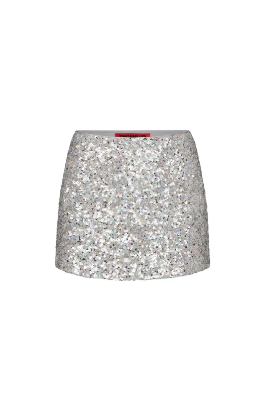 Dizzy Sequin Skirt - Iridescent Sequins corduroy skirt cozy