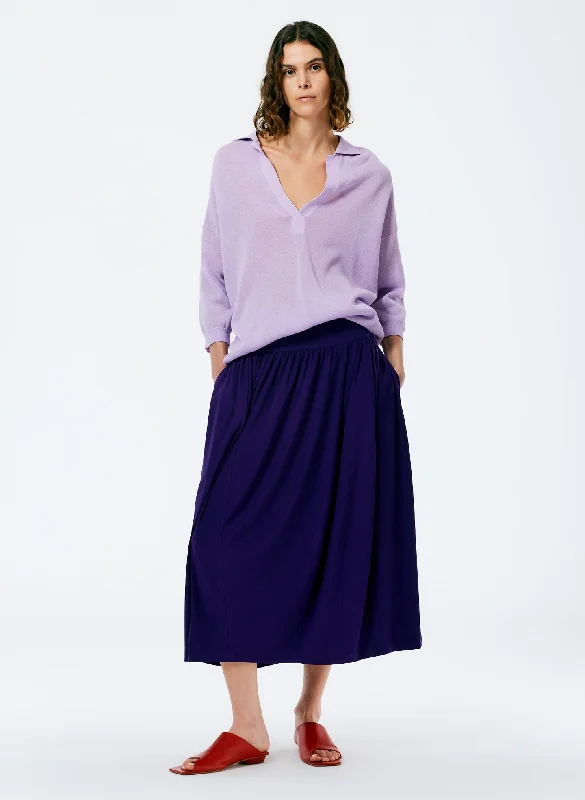 Drapey Jersey Lantern Skirt wrap skirt elegant