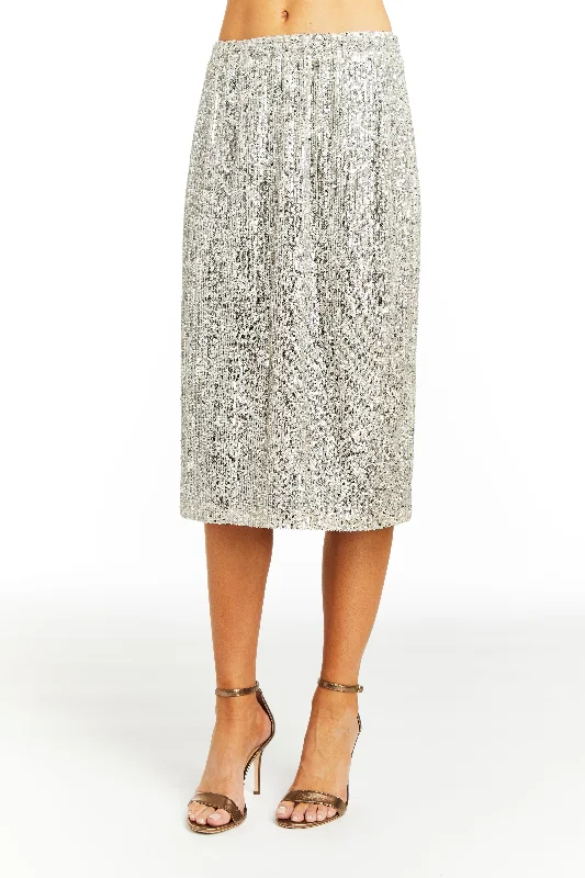 Drew Oaklynn Sequin Midi Skirt 3972 chiffon skirt flowing