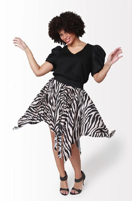 Elly Skirt // Zebra leather skirt refined