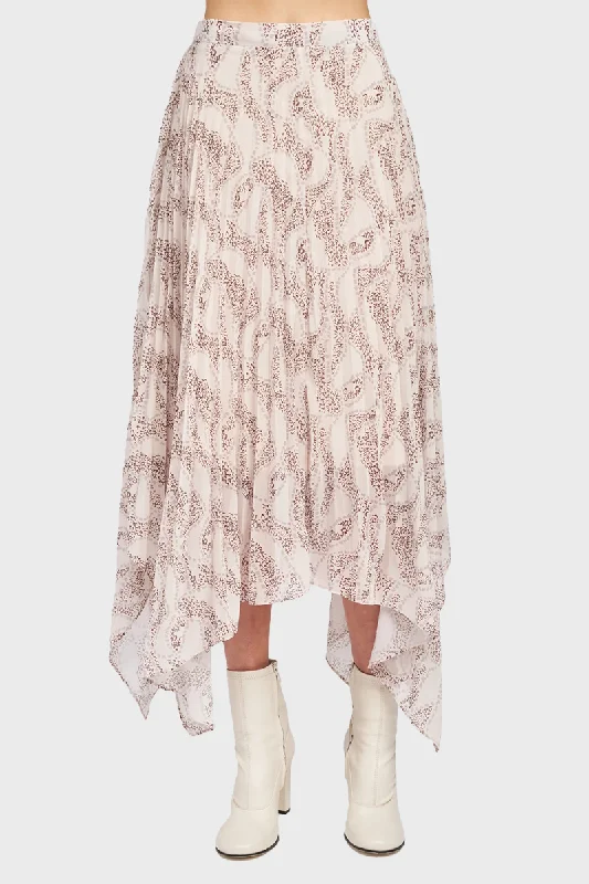 En Saison Ever Midi Skirt linen skirt natural