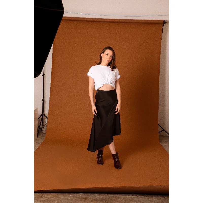 ASYMMETRY SKIRT silk skirt elegant