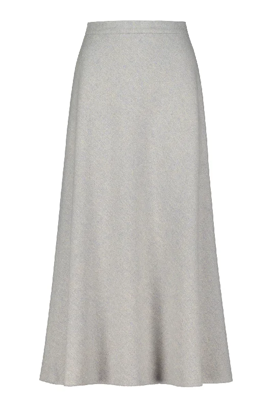 JASMINUM GRAY WOOL-CASHMERE TWEED MIDI SKIRT chiffon skirt airy