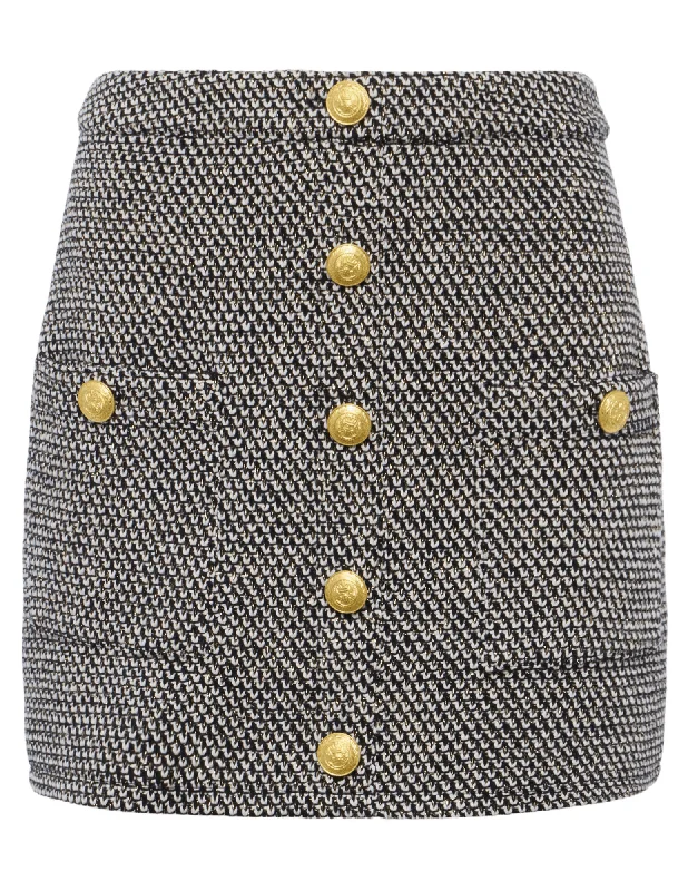 L'Agence Zander Button Front Mini Skirt corduroy skirt cozy