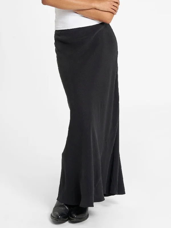 Nerissa Slip Skirt - Antique Black relaxed fit skirt