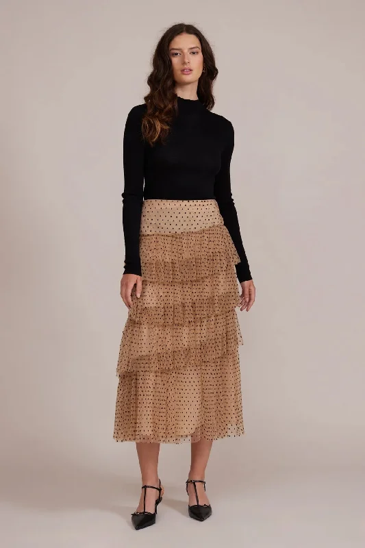 Penny Tiered Skirt wool skirt sturdy