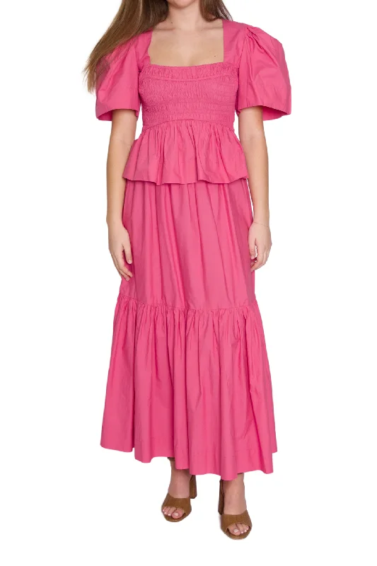 Poplin Flounce Skirt in Pink velvet skirt plush