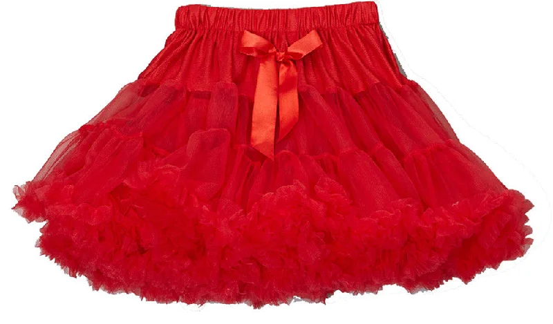 Red Pettiskirt denim skirt casual