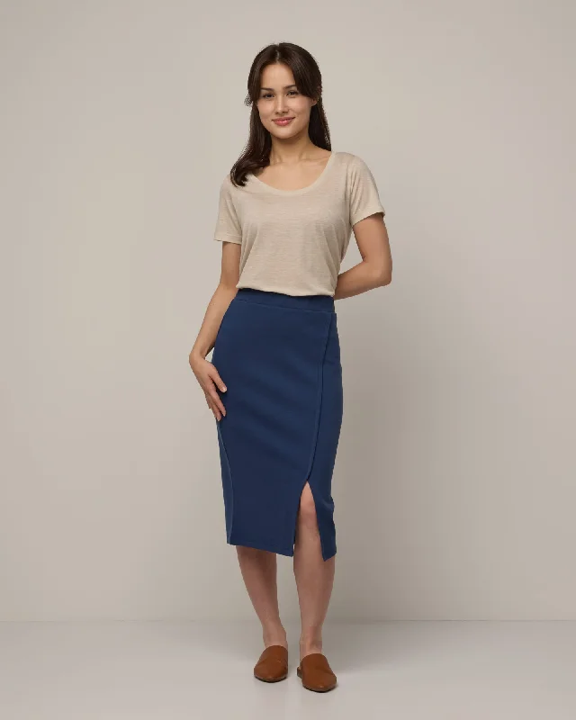 Rita Ponte Pencil Skirt satin skirt smooth