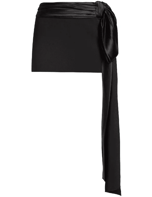 Ronny Kobo Bruni Sash Mini Skirt linen skirt breathable