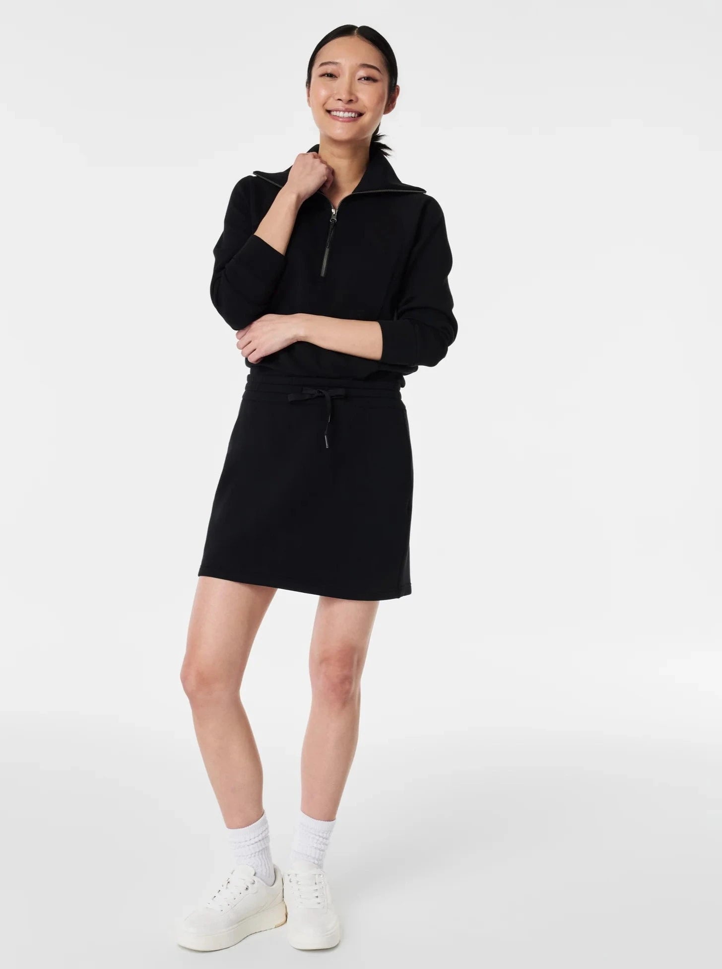 Spanx AirEssentials Mini Skort - Very Black silk skirt lustrous