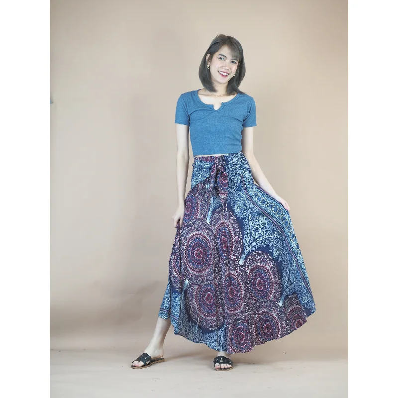 Templ Mandala Women's Bohemian Skirt in Navy Blue SK0033 020120 03 athletic skirt fit
