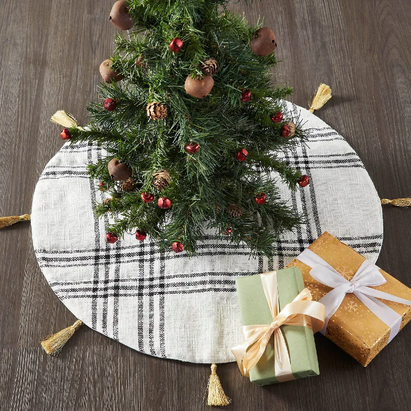 Wintergleam Black White Plaid Tree Skirt 24 tulle skirt dreamy