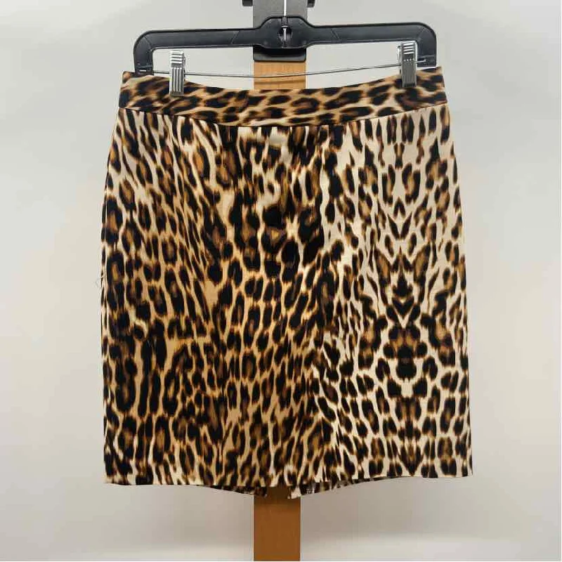 Worthington Women's Size 4 Tan Animal Print Skirt chiffon skirt delicate