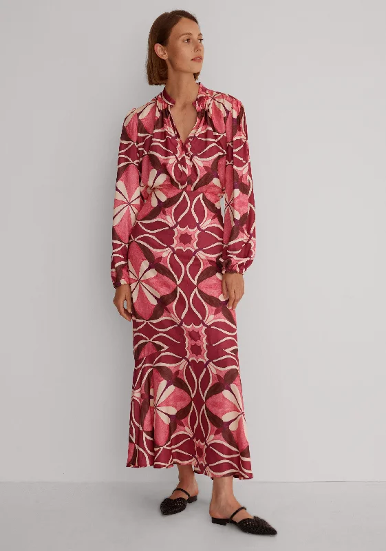 Zali Skirt_Print wool skirt warm