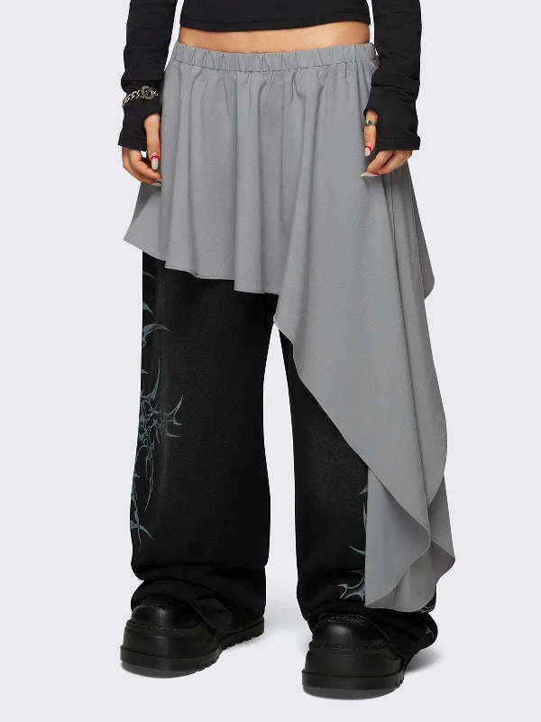 Zora Asymmetric Skirt satin skirt smooth